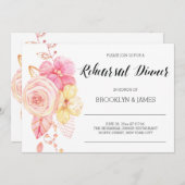 Elegante bloemige huwelijksrepetitie uitnodiging p (Voorkant / Achterkant)
