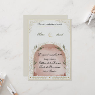 Elegante Bloemige Huwelijksuitnodiging Sjabloon