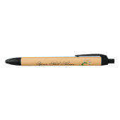 Elegante Bloemige Initiaal C Zwarte Inkt Pen (Bovenkant)