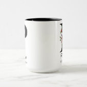 Elegante bloemige initialen op maat gemaakte mok c (Midden)
