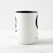 Elegante bloemige initialen op maat gemaakte mok c (Midden)