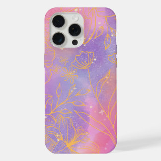 Elegante bloemige iPhone 15 Pro Max hoes. Case