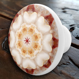 Elegante Bloemige Kaleidoscoop Mandala Keramische Knop