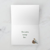 Elegante bloemige Kerstkaars vogel Mok Kaart (Binnen)