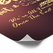 Elegante Bloemige 'Kies Een Stoel Niet Een Kant' T Poster (Hoek)