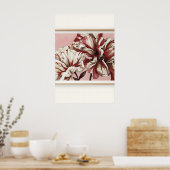 Elegante bloemige kunstprint, oversized bloesems poster (Keuken)