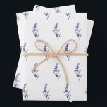 Elegante bloemige lavendel inpakpapier vel<br><div class="desc">Elke aanstaande moeder verdient een feestje,  dus zorg ervoor dat je haar overlaadt met al je liefde en wat leuke cadeaus! Organiseer de perfecte baby shower met deze elegante lavendel benodigdheden.</div>