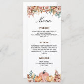 Elegante bloemige menukaart voor evenementen (Voorkant / Achterkant)