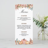 Elegante bloemige menukaart voor evenementen (Staand voorkant)