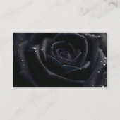 Elegante Bloemige Midnight Rose QR Code Huwelijksr Informatiekaartje (Achterkant)