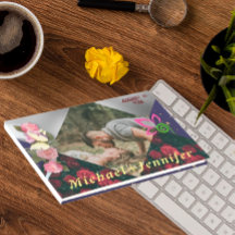 Elegante Bloemige Minimalistische Aangepaste Foto