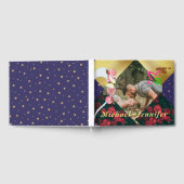 Elegante Bloemige Minimalistische Aangepaste Foto  Gastenboek (Volledig)