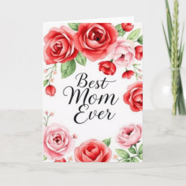 Elegante Bloemige Moderne Moederdagkaart Kaart