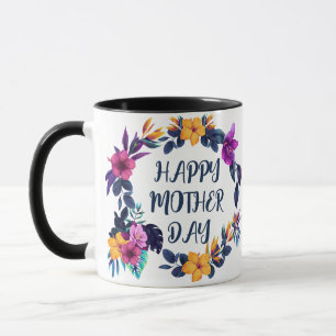 Elegante Bloemige Moederdag Koffiemok met Eigen Na Mok