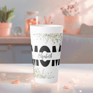 Elegante Bloemige MOM Persoonlijke Latte Mok
