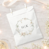 Elegante bloemige monogram cadeautas van waterverf bedankzakje (Geknipt)
