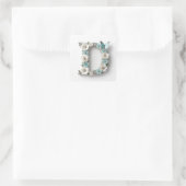 Elegante Bloemige Monogram D Papier Stickers (Tas)