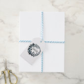 Elegante bloemige monogram huwelijksgiftlabel cadeaulabel (Met Touw)