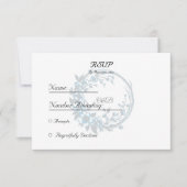 Elegante Bloemige Monogram Huwelijksreactiekaart RSVP Kaartje (Voorkant)