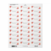 Elegante Bloemige Monogram Script Bruiloft Etiket (Full Sheet)