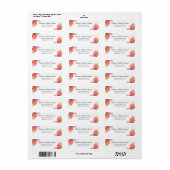 Elegante bloemige monogram script bruiloft etiket (Full Sheet)