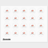 Elegante Bloemige Monogram Script Bruiloft Ronde Sticker (Vel)
