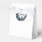 Elegante bloemige monogram trouwcadeautjes doos bedankdoosjes (Voorkant Zijde)