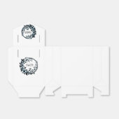 Elegante bloemige monogram trouwgunstdoos bedankdoosjes (Uitgevouwen)