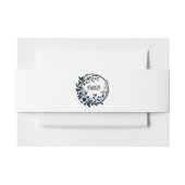 Elegante bloemige monogram uitnodiging tailleband uitnodigingen wikkel (Voorkant Voorbeeld)