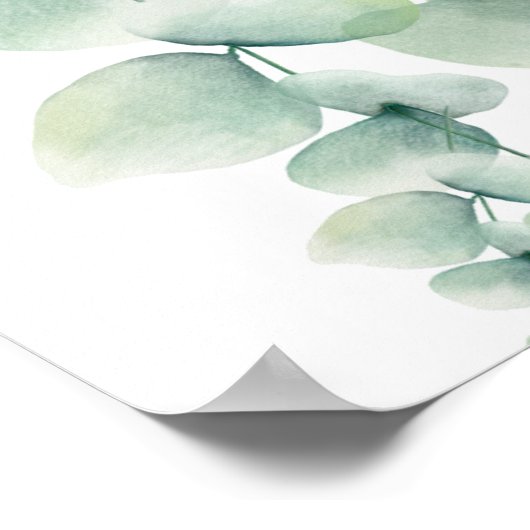 Elegante bloemige moslim islamitische trouwposter poster (Hoek)