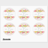 Elegante bloemige Mr & Mrs-huwelijk | Stickerzegel Ronde Sticker (Vel)