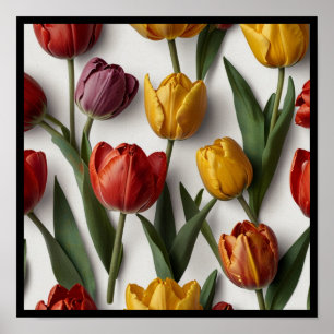Elegante Bloemige Muur Kunst Poster
