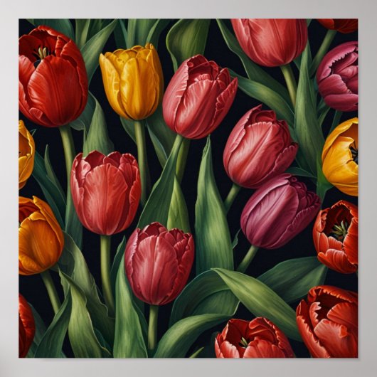 Elegante Bloemige Muurkunst Poster (Voorkant)