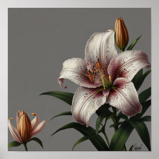 Elegante Bloemige Muurkunst Poster
