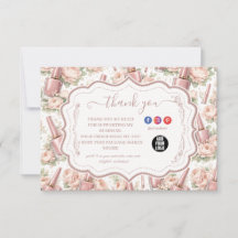 Elegante Bloemige Nagelstylist Bedrijfsidentiteit