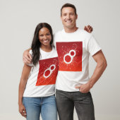 Elegante Bloemige Nummer 8 Rood Abstract T-shirt (Unisex)