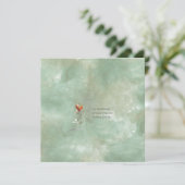 Elegante bloemige offerte platte kaart (Staand voorkant)