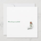 Elegante bloemige offerte platte kaart (Achterkant)