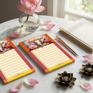 Elegante bloemige olifant gepersonaliseerde takenl post-it® notes