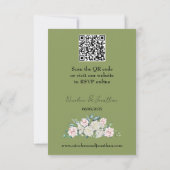 Elegante bloemige omarming huwelijksreactiekaart RSVP kaartje (Achterkant)