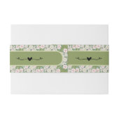 Elegante Bloemige Omarming Trouwdag Uitnodigingen Wikkel (Achterkant Voorbeeld)