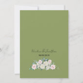 Elegante Bloemige Omhelzing Bruiloft Bedankkaart (Achterkant)