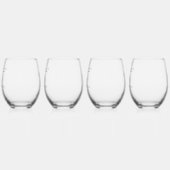 Elegante Bloemige Omhelzing Bruiloft Wijnglas Zonder Voet (Links)