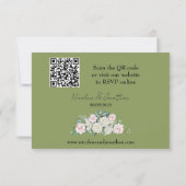 Elegante Bloemige Omhelzing RSVP Kaart (Achterkant)