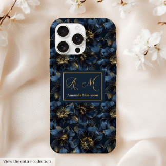 Elegante bloemige op maat gemaakte naam iPhone Swe 15 Pro Max Hoesje