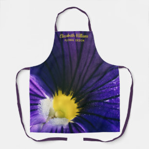 Elegante bloemige Paarse pansy macro foto Schort