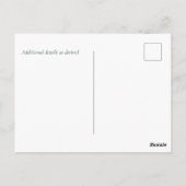 Elegante Bloemige Paarse Sinaasappel Trouwdag Briefkaart (Achterkant)