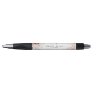 Elegante Bloemige Pampagras Trouw Dankjewel Pen