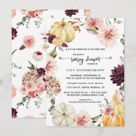 Elegante Bloemige Pompoen | Herfst Baby Shower