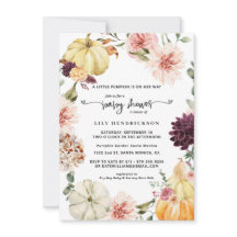 Elegante Bloemige Pompoen | Herfst Baby Shower